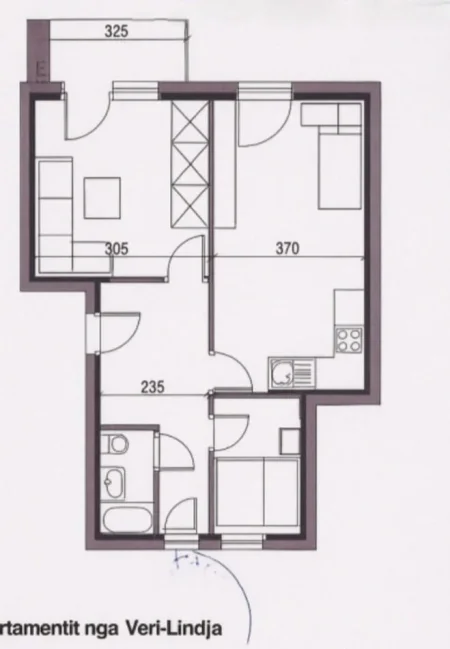 SHITET APARTAMENT 1+1 PRANE FUSHES SE AVIACIONIT 106.900 EURO