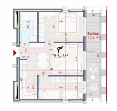 Tirane, shitet apartament 2+1 Kati 5, 100 m² 245.000 € (KOMPLEKSI MANHATAN)
