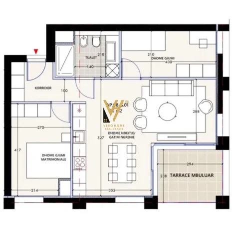 Vlore, shitet apartament 2+1+Ballkon Kati 1, 90 m² 333.000 € (VLORA MARINA)