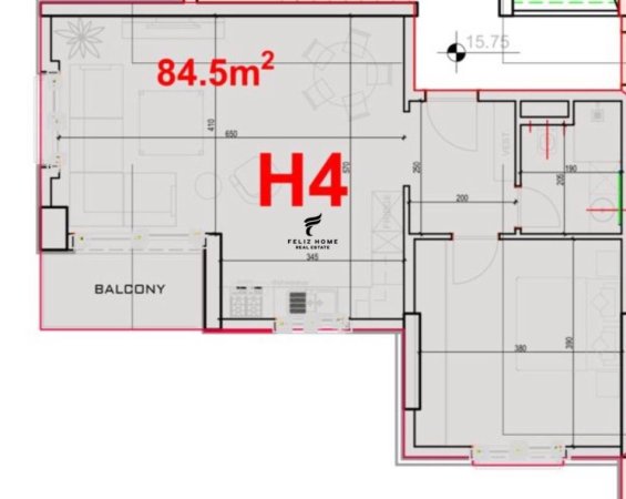 Tirane, shitet apartament 1+1 Kati 4, 84 m² 168.000 € (PLADIUM RESIDENCE)