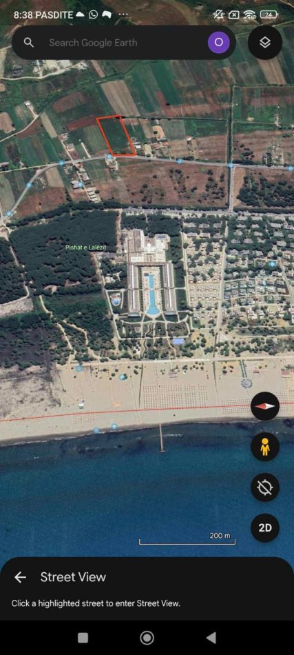 Durres, jepet me qera toke ne bregdet , 10.000 m² (10.000m2 per NDERTIM ose qera,Gjiri lalzit(lalzy bay))