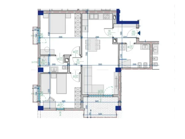 Tirane, shitet apartament 2+1 Kati 5, 106 m² 116.149 € (Paskuqan)