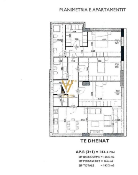 Tirane, shitet apartament 3+1+Ballkon Kati 6, 143 m² 429.000 € (KOMUNA E PARISIT)
