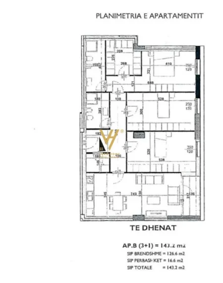 Tirane, shitet apartament 3+1+Ballkon Kati 6, 143 m² 429.000 € (KOMUNA E PARISIT)