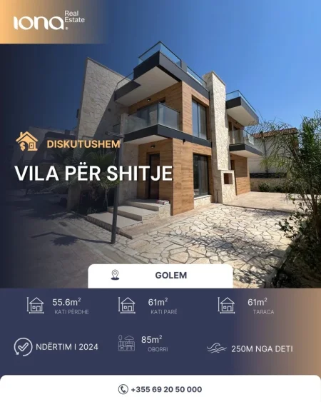 Golem, shitet Vile 2+1+2+Ballkon Kati 0, 262 m²