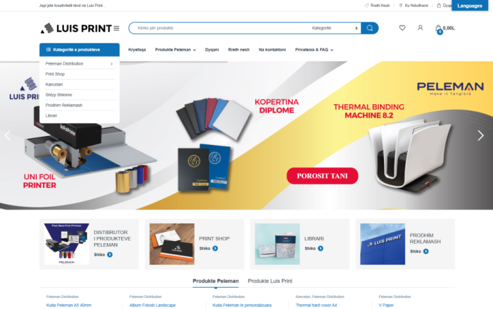 Ofroj Shërbim – Ndërtim Websajti per prezantim Biznesi , Dyqan Online WooCommerce & Aplikacione Web