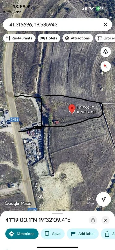 Tirane, shitet toke , 1.750 m² 210.000 € (AUTOSTRADA TR-DR)