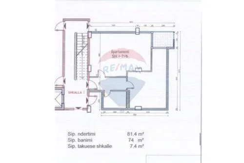 Tirane, shitet apartament 1+1 , 81 m² 114.000 € 