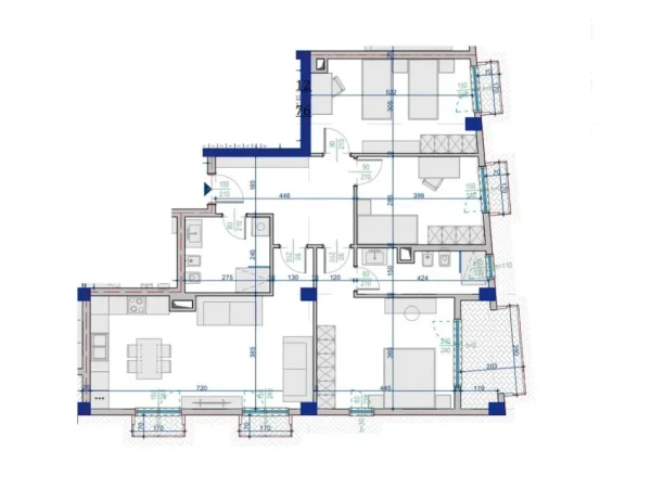Tirane, shes apartament 3+1+Aneks+Ballkon Kati 5, 141 m² 155.100 € 