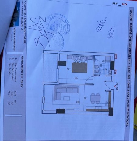 Tirane, shitet apartament 1+1+Ballkon Kati 4, 71 m² 85.400 € (5 maji unaze e madhe)