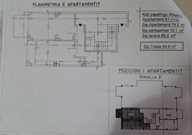 Tirane, shitet 2+1+Aneks+Ballkon Kati 5, 85 m² 