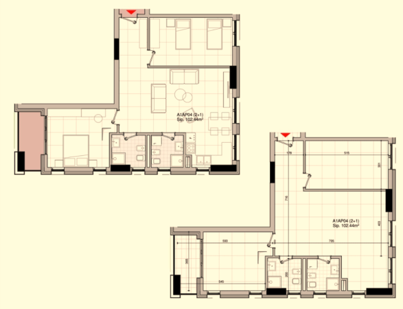 Tirane, shes apartament 2+1+Ballkon Kati 2, 121 m² 304.200 € (Bulevardi i Ri)