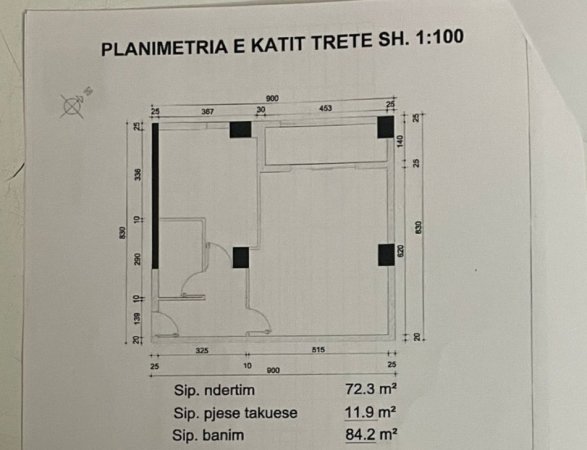 Tirane, shitet 1+1+Aneks+Ballkon Kati 4, 84 m² 102.000 € (Pallati me shigjeta)