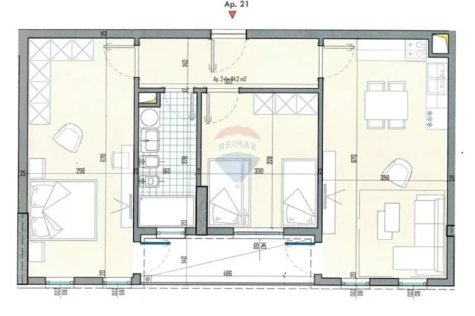 Tirane, shitet apartament 2+1+Ballkon , 97 m² 120.000 € 