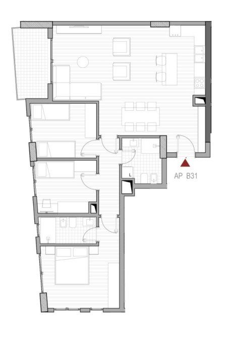 Tirane, shes 3+1+Ballkon , 134 m² 194.000 € (5 Maji)