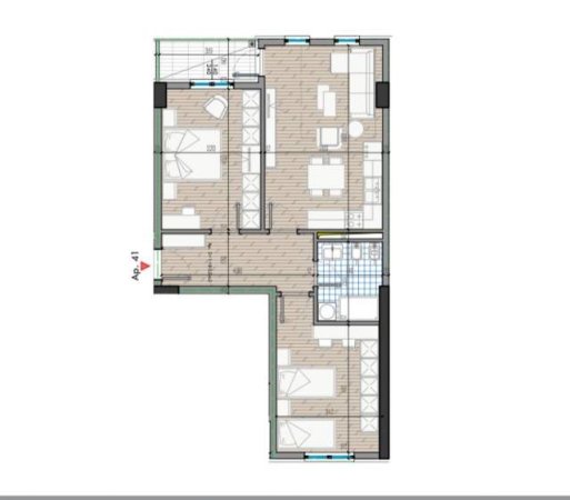 Tirane, shitet apartament 2+1+BLK Kati 7, 92 m² 65.000 Euro (Univers City)