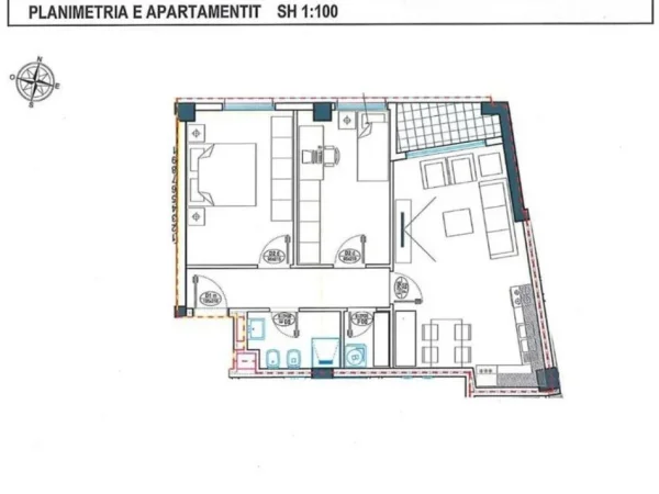 Tirane, shitet apartament 2+1 Kati 2, 91 m² 155.000 € (Bulevardi i RI)