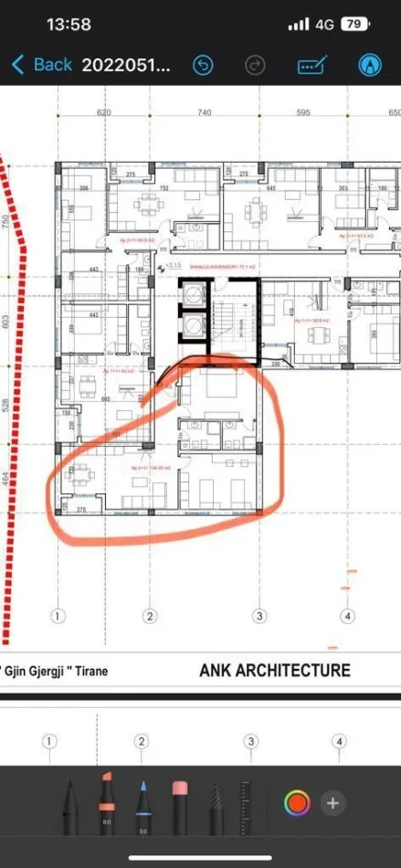 Tirane, shitet apartament 2+1 Kati 3, 170.000 € 