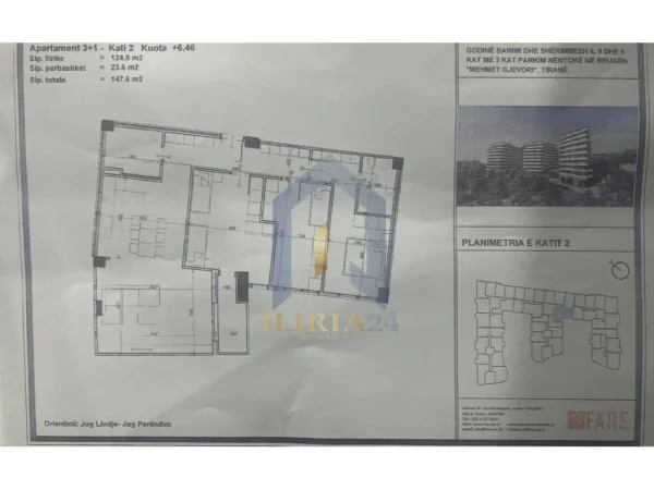 Tirane, shes apartament 3+1+Aneks+Ballkon Kati 2, 148 m² 162.360 € (Paskuqan Kompleksi Aluna)