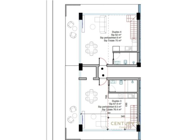 Vlore, shitet apartament duplex 2+1 Kati 0, 77 m² 244.500 € (Radhime , Regina Palm 4)