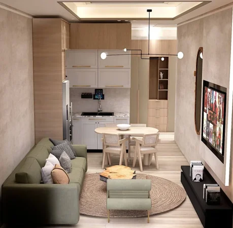 Golem, shes apartament 1+1 Kati 3, 62 m² 74.400 €