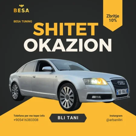 Shkoder, shitet makine AUDI A6 Nafte, gri metalizato automatik Klima 217.233 km 5.000 €