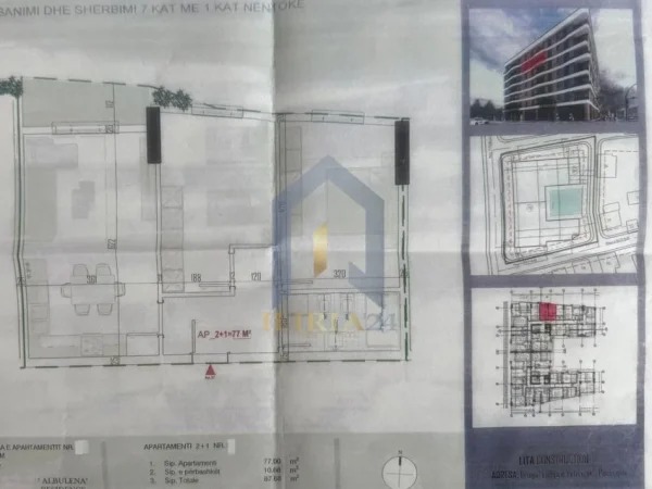 Tirane, shes apartament 2+1+Ballkon Kati 5, 88 m² 105.216 € (Paskuqan Albulena Residence)