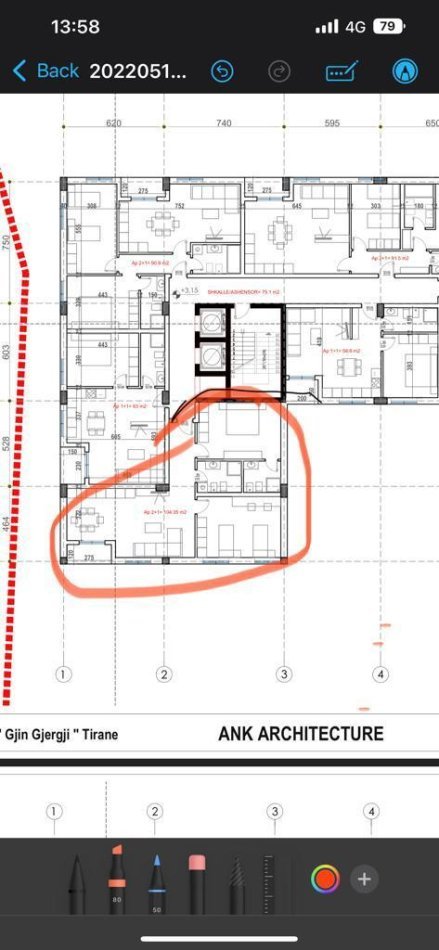 Tirane, shitet apartament 2+1 Kati 3, 170.000 € 