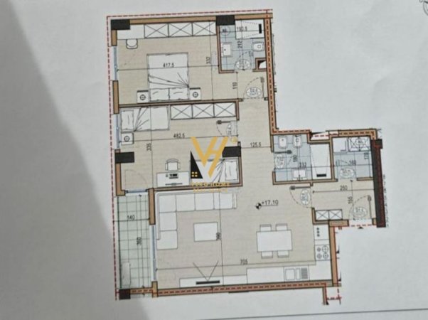 Tirane, shitet apartament 2+1+Ballkon , 111 m² 114.000 € (KAMEZ)