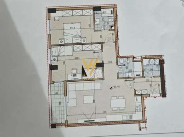 Tirane, shitet apartament 2+1+Ballkon , 111 m² 114.000 € (KAMEZ)