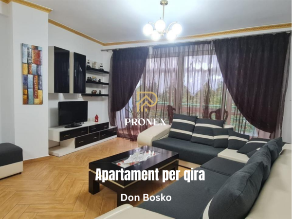 Tirane, jepet me qera apartament 2+1+Ballkon Kati 2, 115 m² 660 € (Don Bosko)