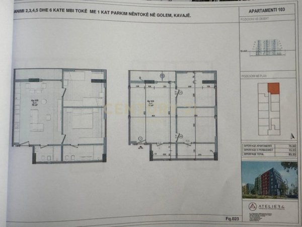 Durres, shes apartament 2+1 Kati 2, 93 m² 93.000 € (Golem)