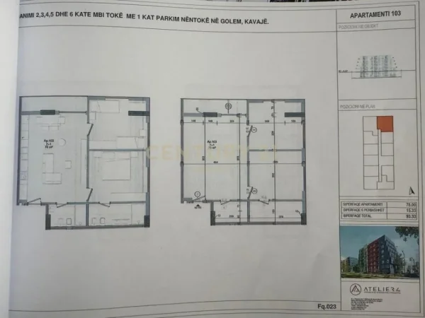 Durres, shes apartament 2+1 Kati 2, 93 m² 93.000 € (Golem)