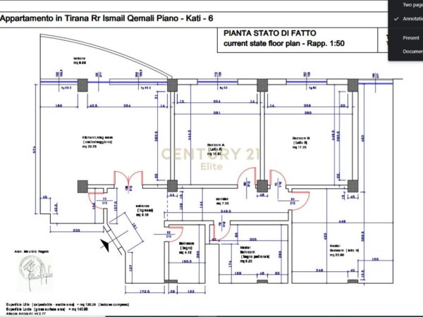 Tirane, jepet me qera apartament 1+1 Kati 7, 88 m² 1.250 € (Park Gate)