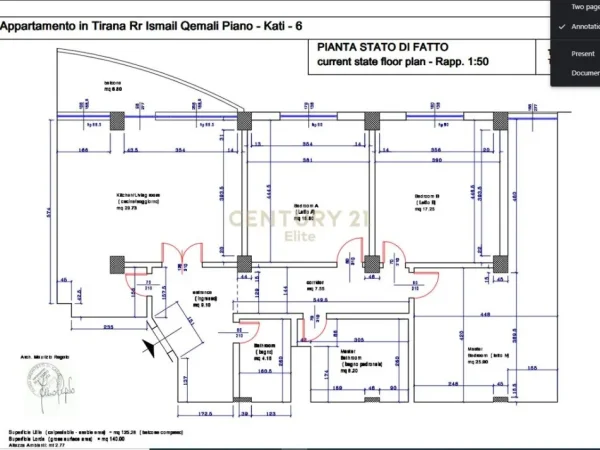 Tirane, jepet me qera apartament 1+1 Kati 7, 88 m² 1.250 € (Park Gate)