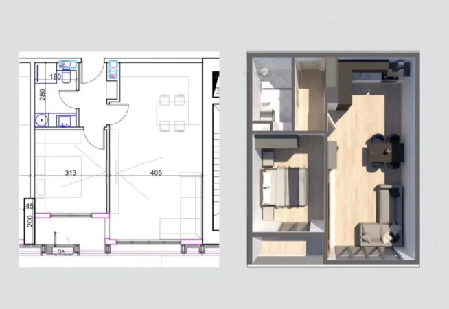 Tirane, shitet apartament 1+1+Ballkon Kati 11, 81 m² 200.000 € (Parku olimpik)