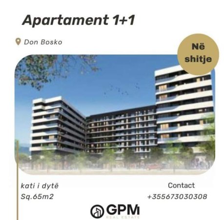Tirane, shitet apartament 1+1 Kati 2, 65 m² 1.400 Euro (Don Bosko)