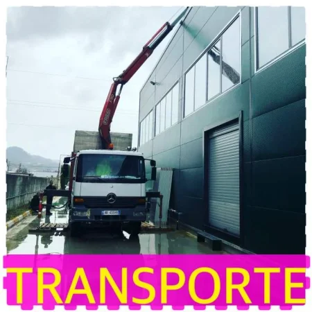 Tirane, - Transporte me kamion