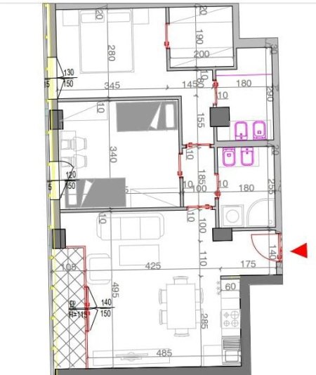 Tirane, shitet apartament 2+1+BLK Kati 4, 92 m² 120.172 Euro (Don Bosko)