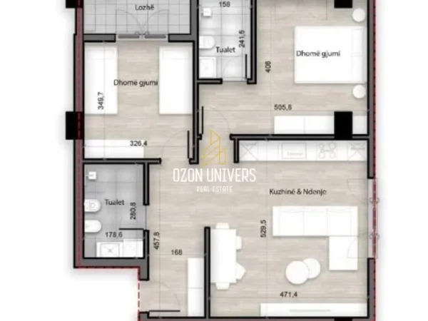 Tirane, shitet apartament 2+1+Ballkon , 103 m² (Splendor Residence, Porcelan)