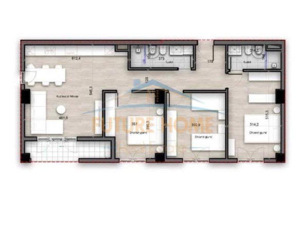Shitet, Apartament 3+1+2, Rruga e Kokonozëve, 137 m² 205.000 €