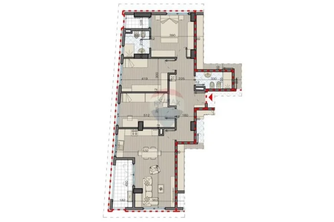 Tirane, shes apartament 3+1+Aneks+Ballkon Kati 1, 148 m² 250.000 € (bulevardi i ri)