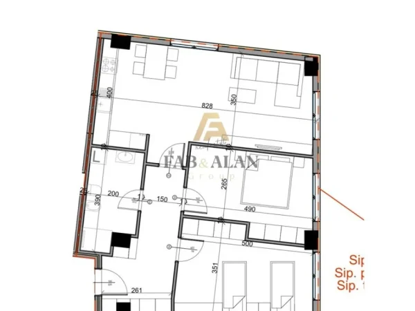 Tirane, shitet apartament 2+1 Kati 8, 105 m² 120.300 € (Paskuqan)
