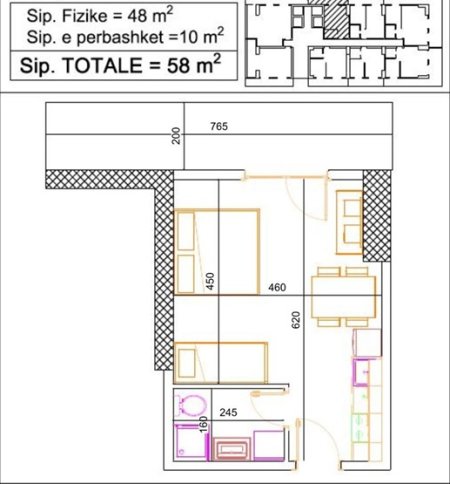 Shëngjin Garsoniere për shitje – Pamje nga Deti