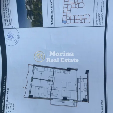 Tirane, shitet apartament 2+1 Kati 6, 88 m² 95.500 € (Paskuqan)