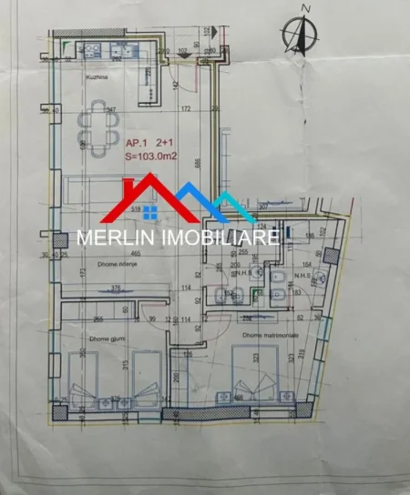 Tirane, shitet apartament 2+1+Ballkon Kati 6, 120 m² 198.000 € (RRUGA ALI VISHA,ALI DEM)