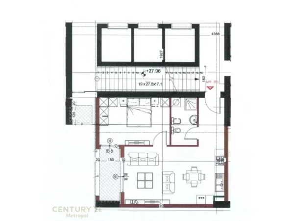 Tirane, shes apartament 1+1+Ballkon Kati 7, 72 m² 130.500 € (Rruga Bedri Karapici)
