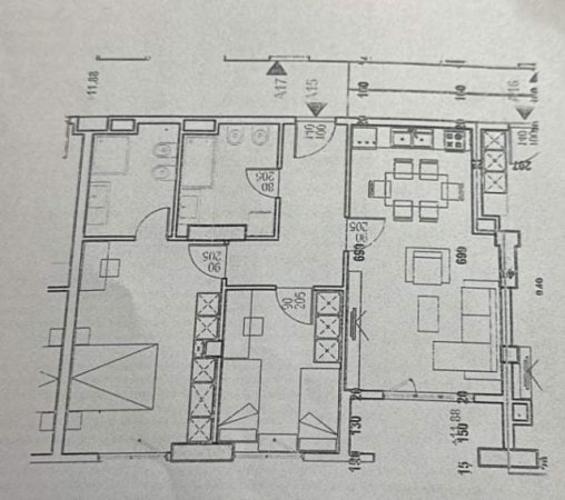 Tirane, jepet me qera apartament 2+1+BLK Kati 7, 104 m² 700 Euro (Rruga e dibres)