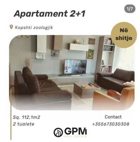 Tirane, shitet apartament 2+1 Kati 1, 112.1 m² 160.000 Euro tek Kopshti Zoologjik
