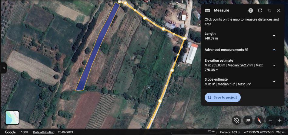 Permet, shitet toke bujqesore , 1.100 m² (Qilarisht)